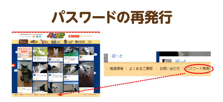その他パスワード再発行
